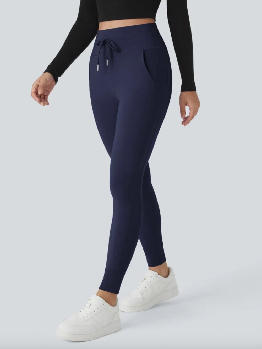 Halara SoftlyZero™ Plush High Waisted Drawstring Pocket Plain Full Length Jogger
